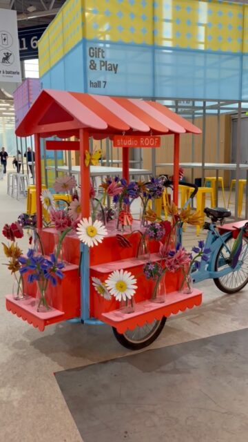 Our flower cargo bike made it to Paris! 🌸 Come visit us at Maison & Objet Hall 7, Stand P173 and discover our colourful world in full bloom.